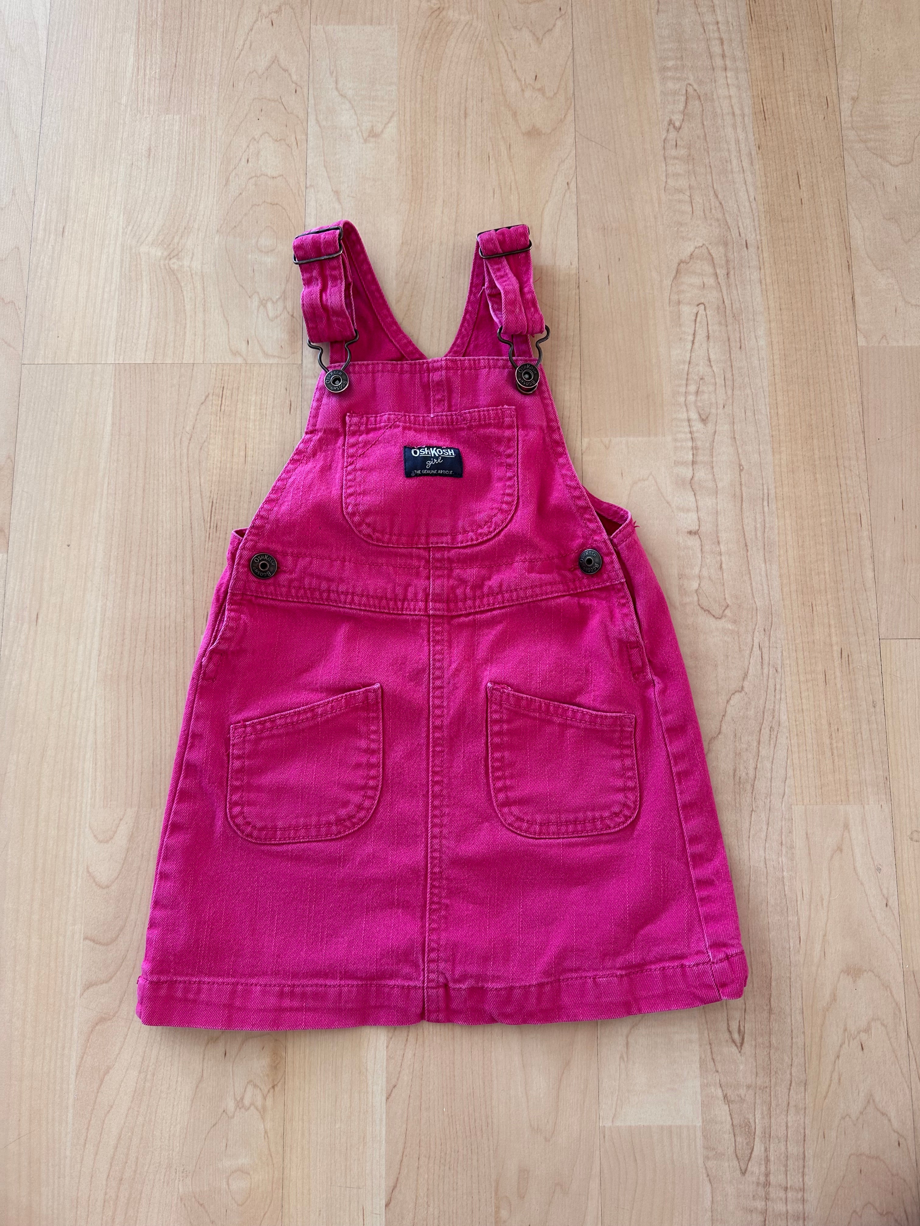 Pink Denim Overall Dress Mom Wear Vintage Pink Denim Overall Dress Mom Wear Vintage