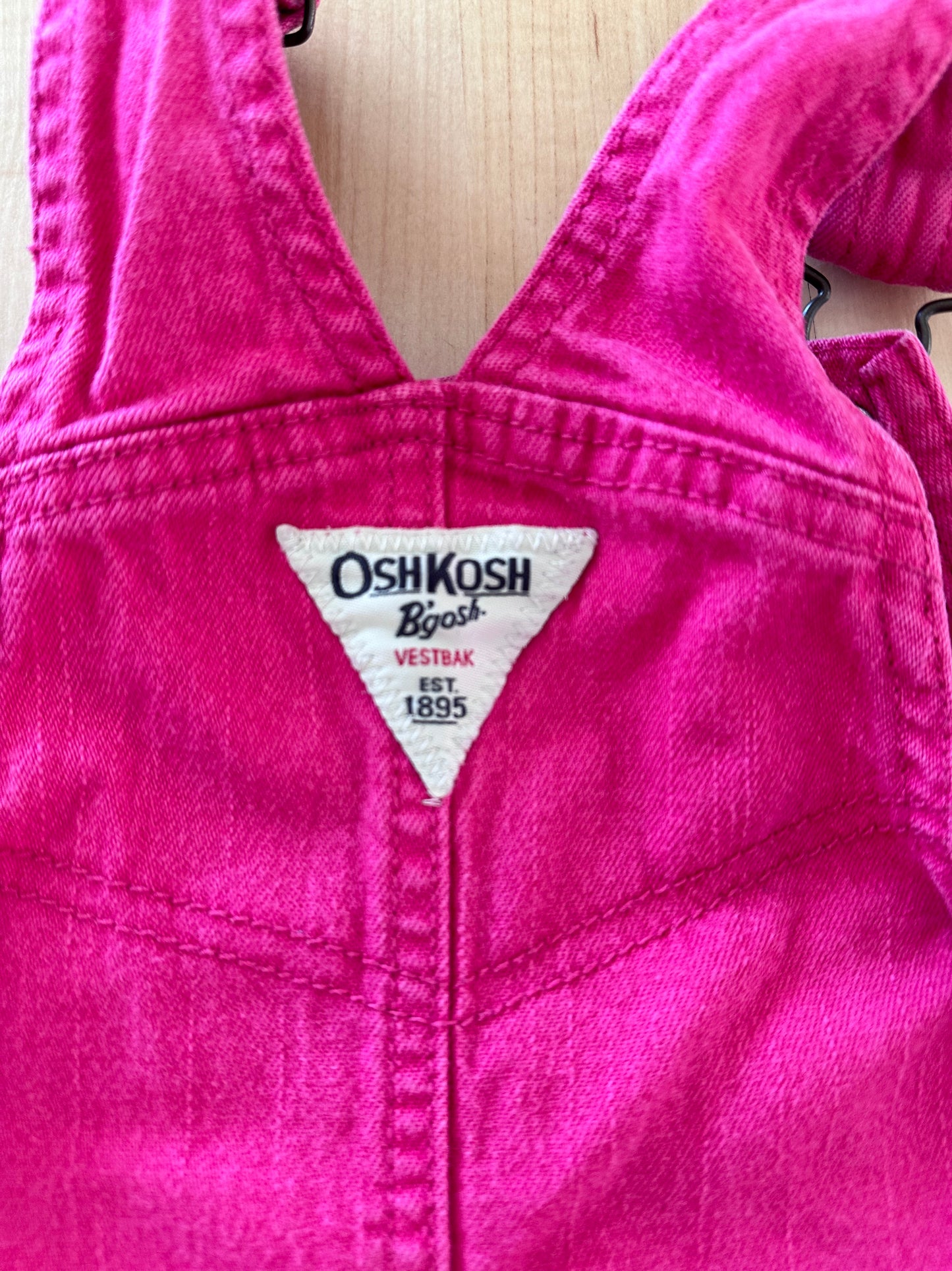 Pink Denim Overall Dress